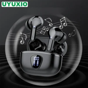 New Wireless Earbuds HiFi Stereo Headphones BT5.3 with ENC Noise Cancelling 48H LED Display Ear Buds IP7 Waterproof Earphones