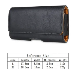 Leather Universal Phone Case Phone Pouch for iPhone Samsung Huawei Xiaomi Redmi Flip Waist Bags Belt Clip Cover Phone Bag
