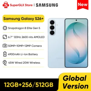 2026 Samsung Galaxy S26+ 5G Smartphone Snapdragon 8 Elite Gen 5 6.7" Dynamic 120Hz AMOLED 2X Screen 4900mAh Battery 45W Wired
