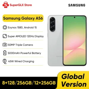 Global Version Samsung Galaxy A56 5G Smartphone Exynos 1580 6.7" 120Hz Super AMOLED Display 50MP Camera 5000mAh Battery IP67