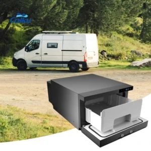 Camping Car Refrigerator, DC Inverter Car Refrigerator, 12V/24V Compressor Refrigerator Drawer, 21/28/40L Built-in Installation