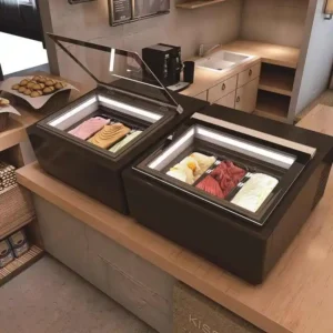 Commercial ice cream dessert freezer Desktop ice cream frozen float custom display cabinet Commercial freezer