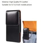 PU Leather Waist Packs Casual Men Phone Pouch Smartphone Bags Belt Clip Case Waist Bag Mobile Phone Bags For iPhone Samsung