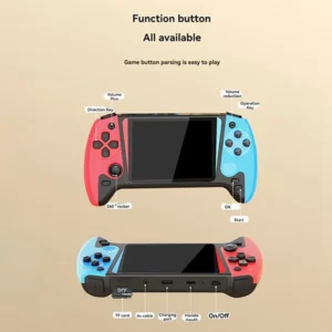 Q21 Retro Portable Game Console, 3.5-inch LCD Screen, Preloaded with 500 Games, Supports TV Connection for Single-Player Gaming