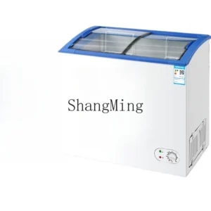 ZYY Ice Cream Cabinet Display Freezer Glass Door Large Capacity Circular Arc Refrigeration Freezer Commercial Horizontal Freezer